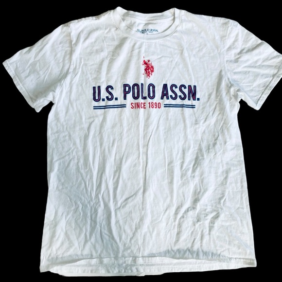 U.S Polo Assn. White T-Shirt Size Large - Picture 1 of 5